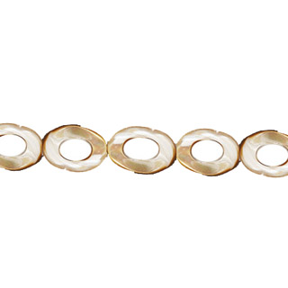 MOP(NATURAL) TWIST OVAL DONUTS 13X18MM